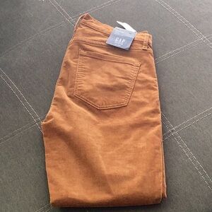Warm Orange-Brown Corduroy Pants